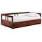 Alaterre Furniture Melody Twin to King Extendable Day Bed with Storage, Chestnut AJME1070 - alternate 1
